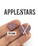 Coeur AppleStars Or rose 15 x 13 mm