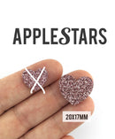Coeur AppleStars Or rose 20 x 17 mm