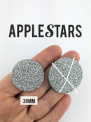 Rond AppleStars Argent 35 mm