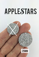 Rond AppleStars Argent 25 mm