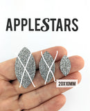 Feuille AppleStars Argent 20 x 10 mm