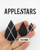 Goutte AppleStars Noir 35 x 21 mm