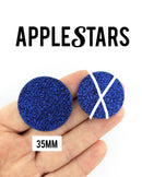 Rond AppleStars Bleu 35 mm