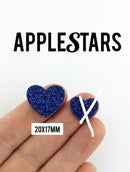 Coeur AppleStars Bleu 20 x 17 mm
