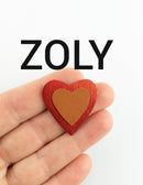 Cuir Nouveau Coeur 20 x 21 mm