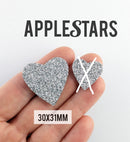 Nouveau Coeur AppleStars Argent 30 x 31 mm