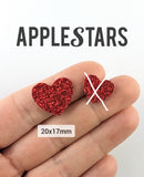 Coeur AppleStars Rouge 20 x 17 mm