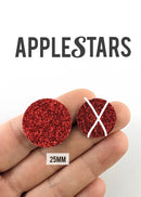 Rond AppleStars Rouge 25 mm