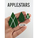 Goutte AppleStars Vert 35 x 21 mm
