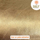 Cuir Or pâle métallisé