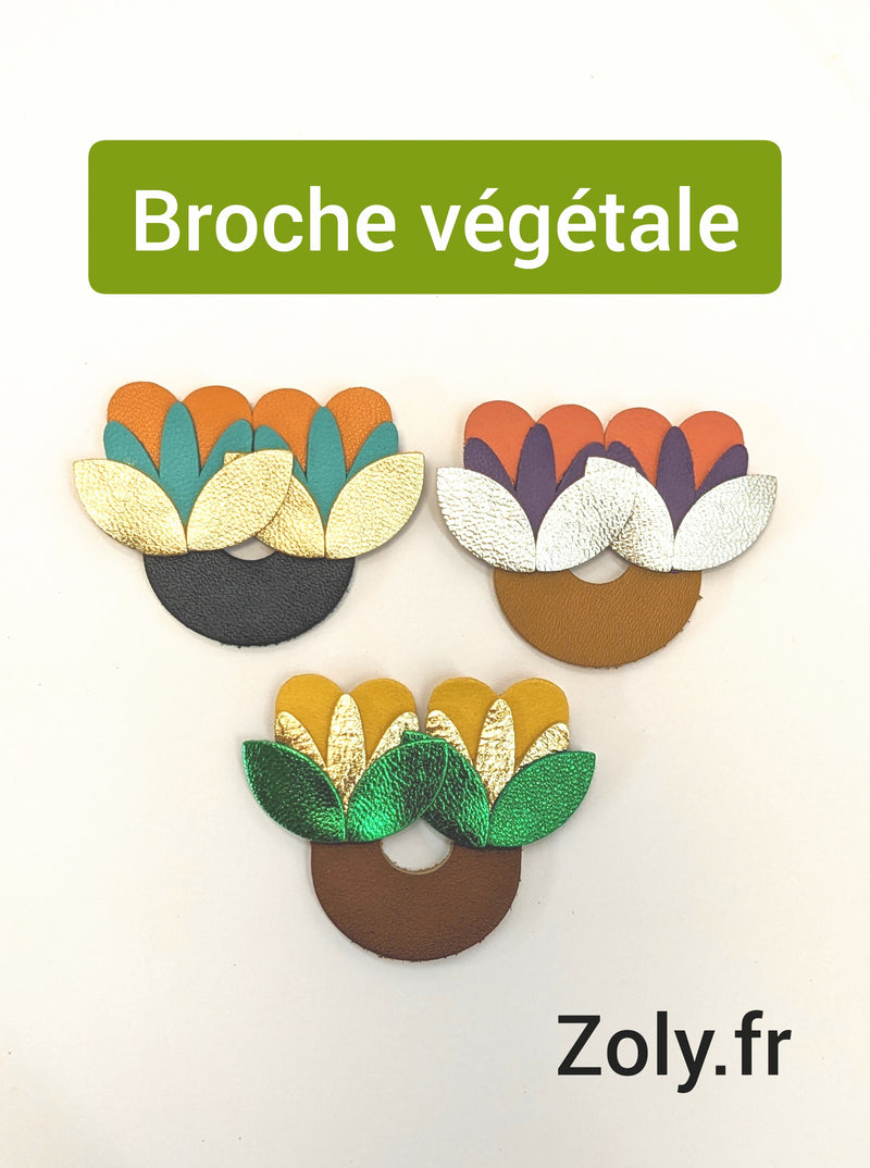 Broche végétale
