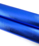 Cuir coloris Bleu métallisé