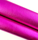 Cuir coloris Fushia métallisé