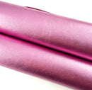 Cuir coloris Rose métallisé