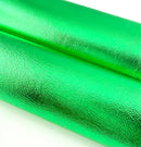 Cuir coloris Vert métallisé