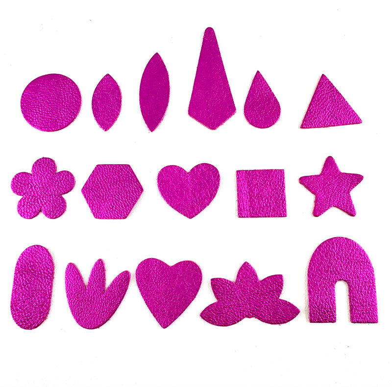 Cuir coloris Fushia métallisé
