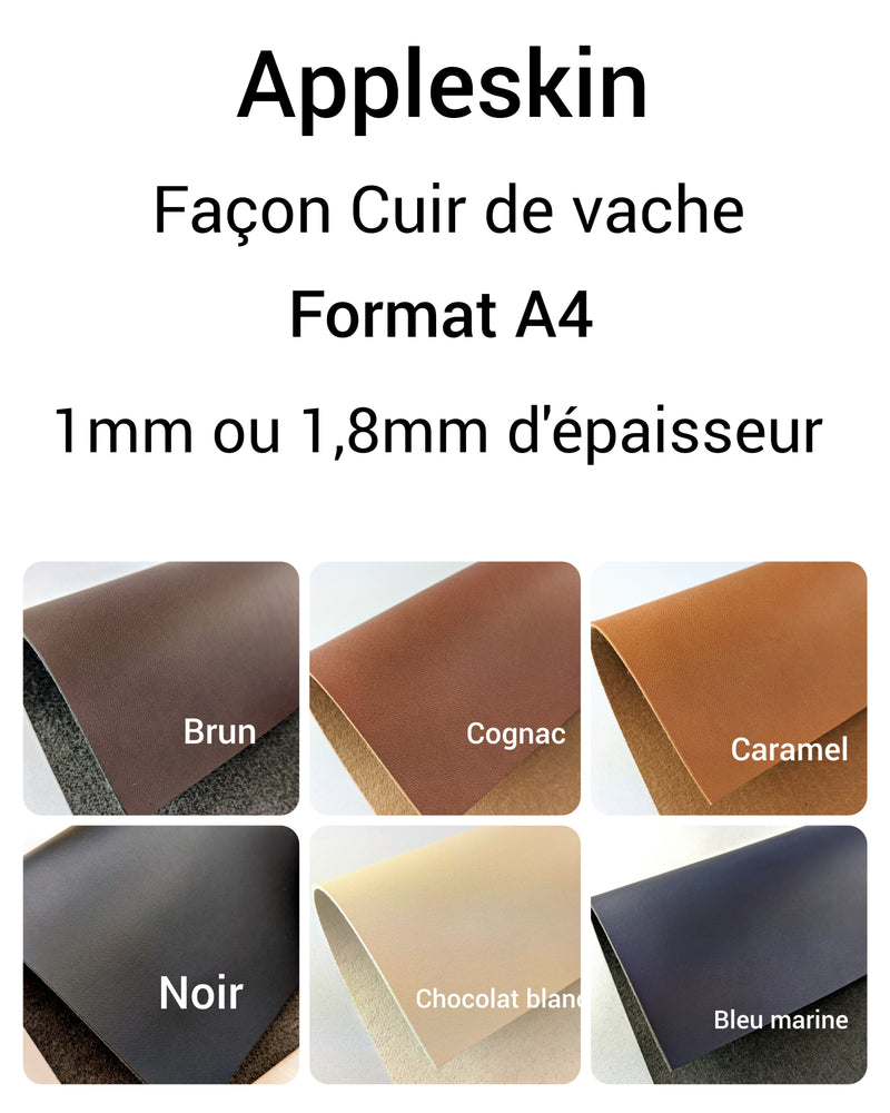 Appleskin Façon cuir de vache format A4