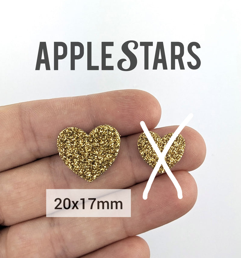 Coeur AppleStars Or 20x17mm