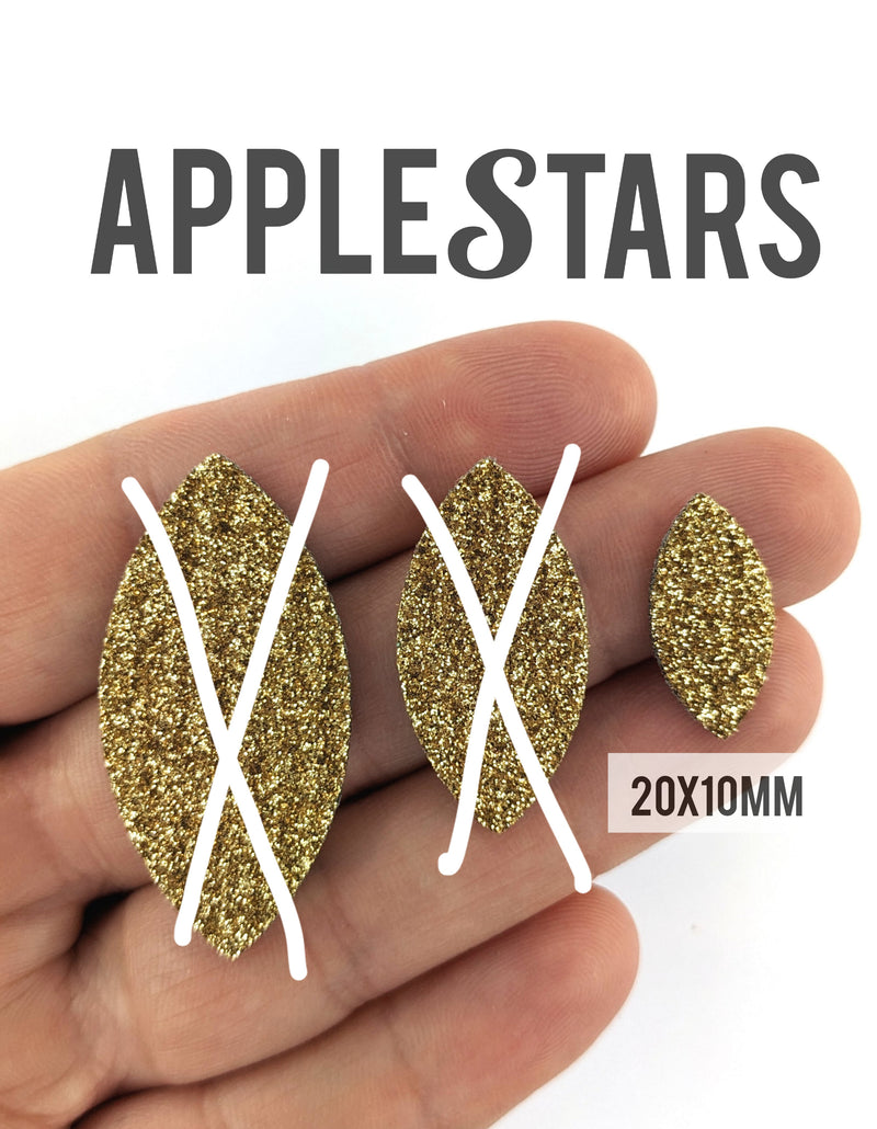 Feuille 20x10mm AppleStars Or