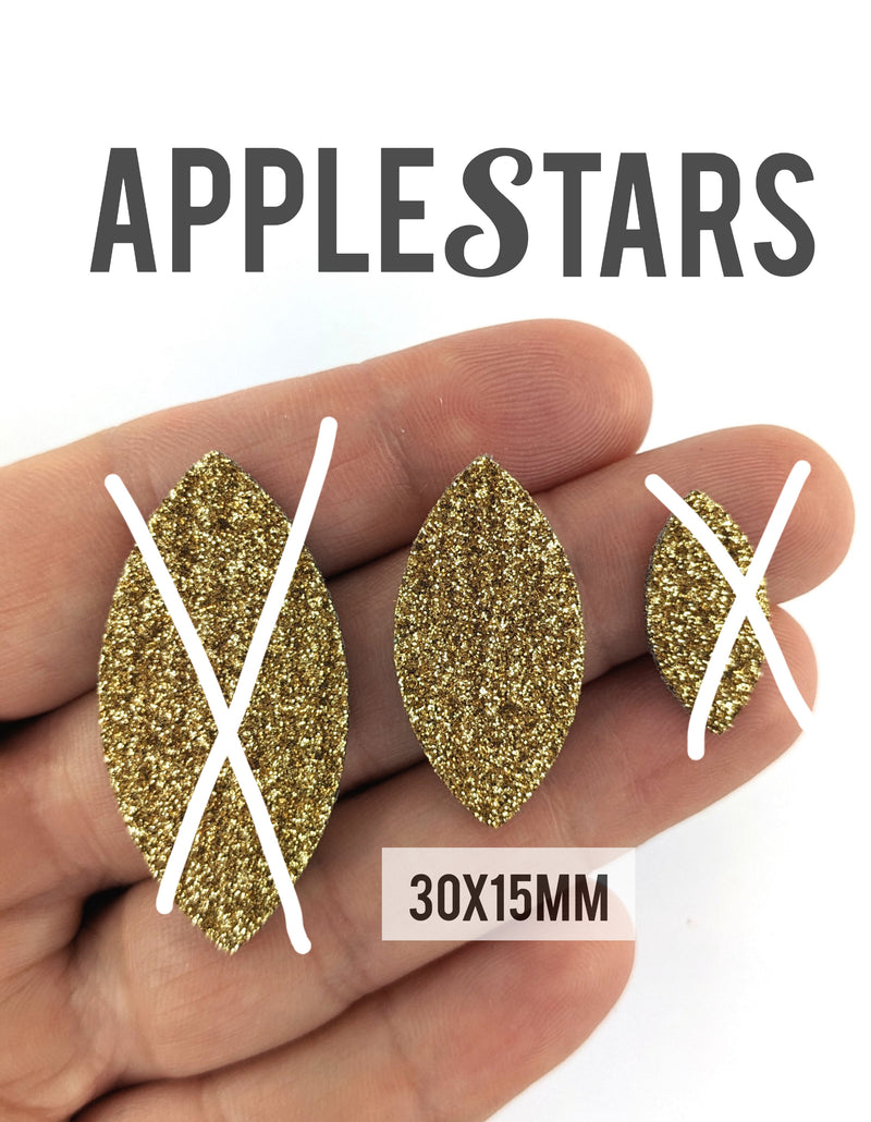 Feuille 30x15mm AppleStars Or