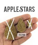 Goutte AppleStars Or 35 x 21 mm