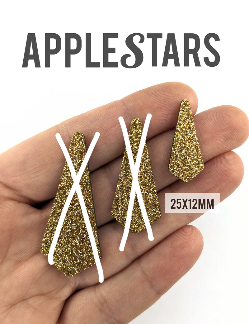 Pampille AppleStars Or 25x12mm