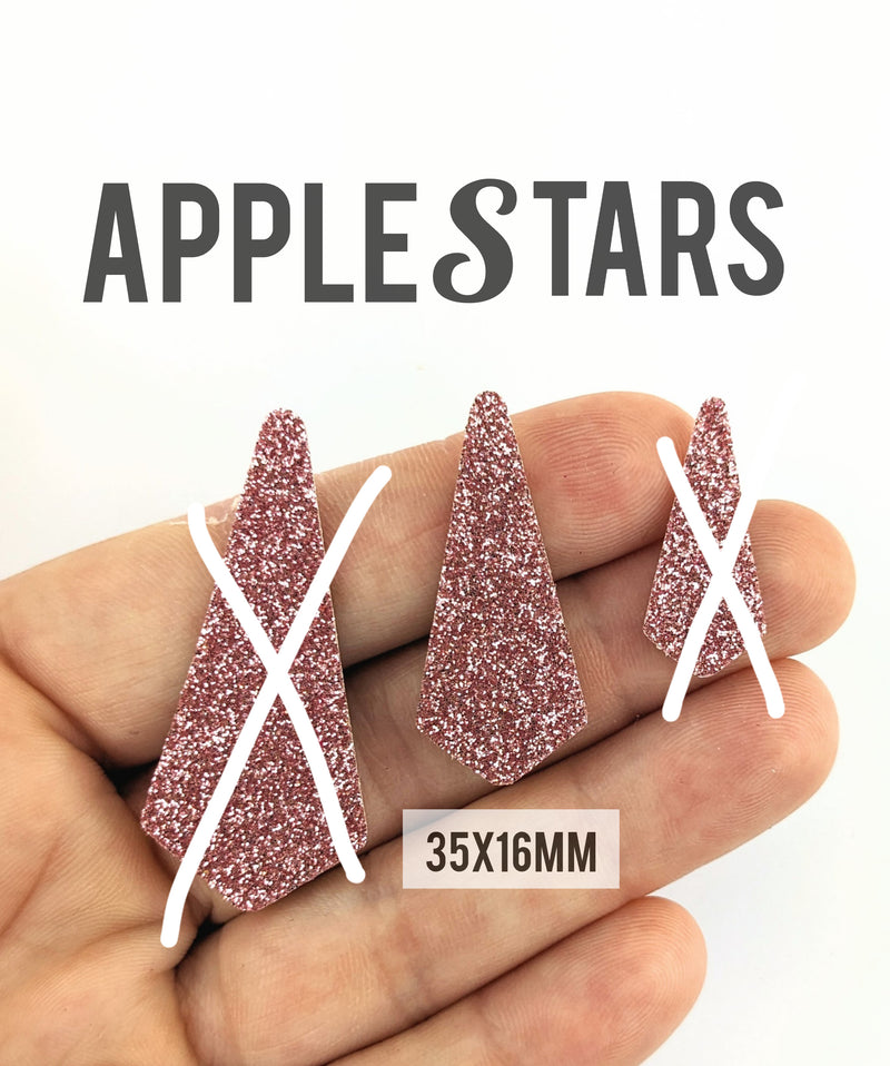 Pampille AppleStars Or rose 35x16mm