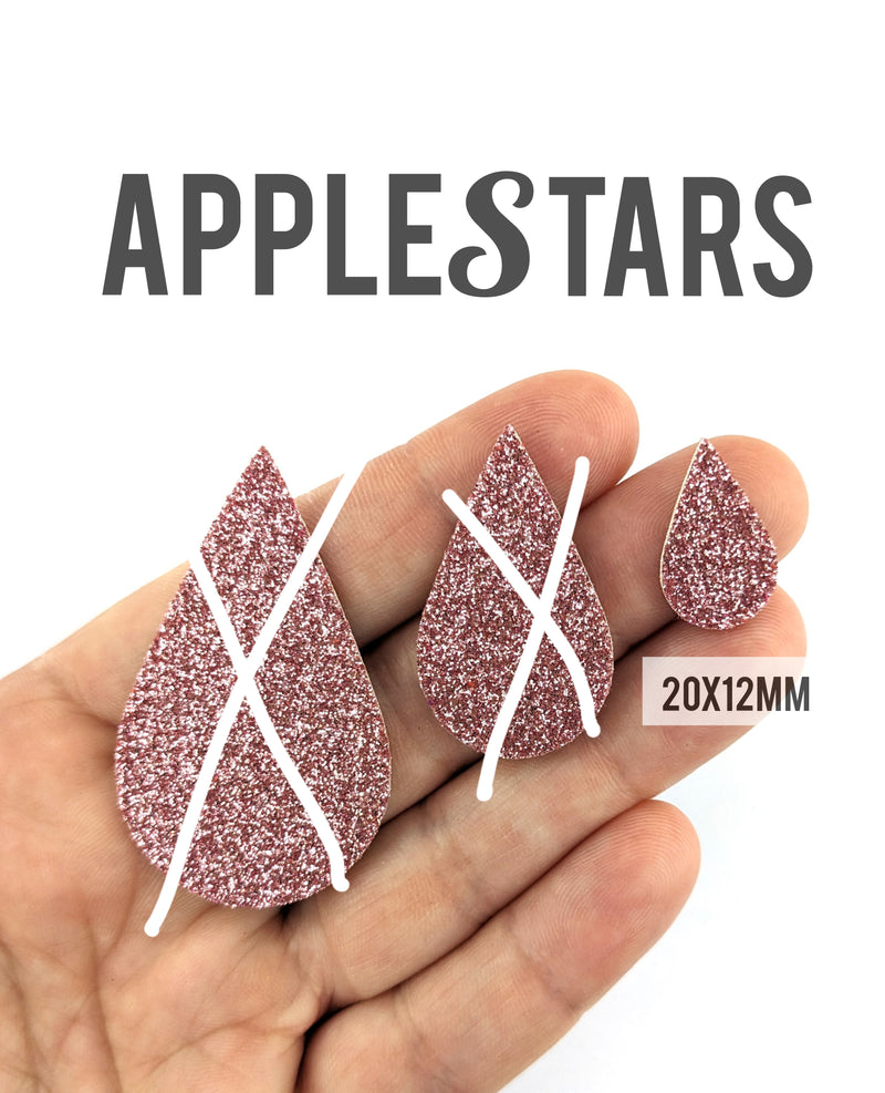 Goutte AppleStars Or rose 20x12mm