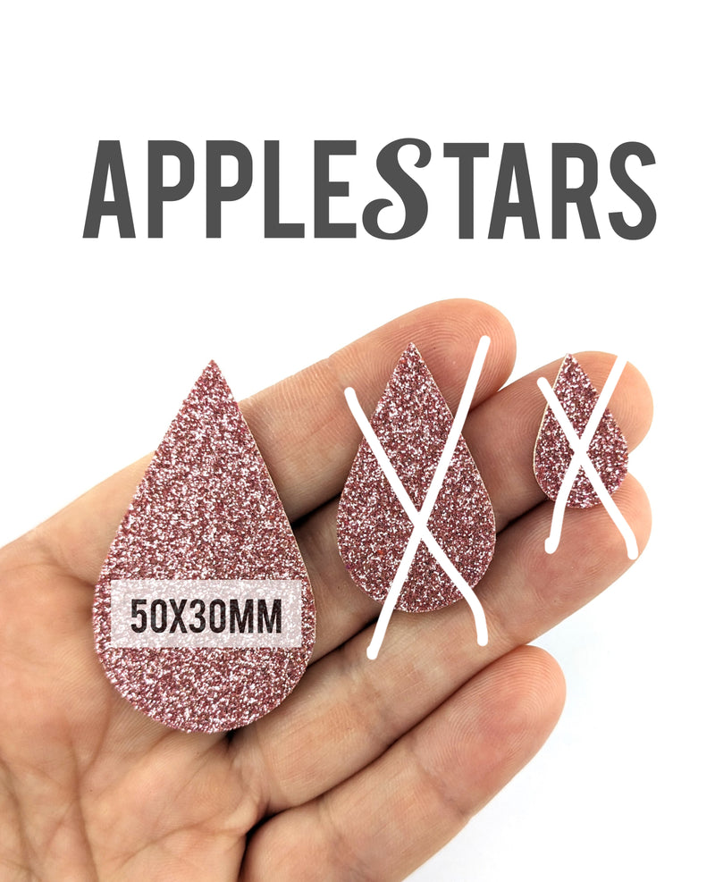 Goutte AppleStars Or rose 50x30mm