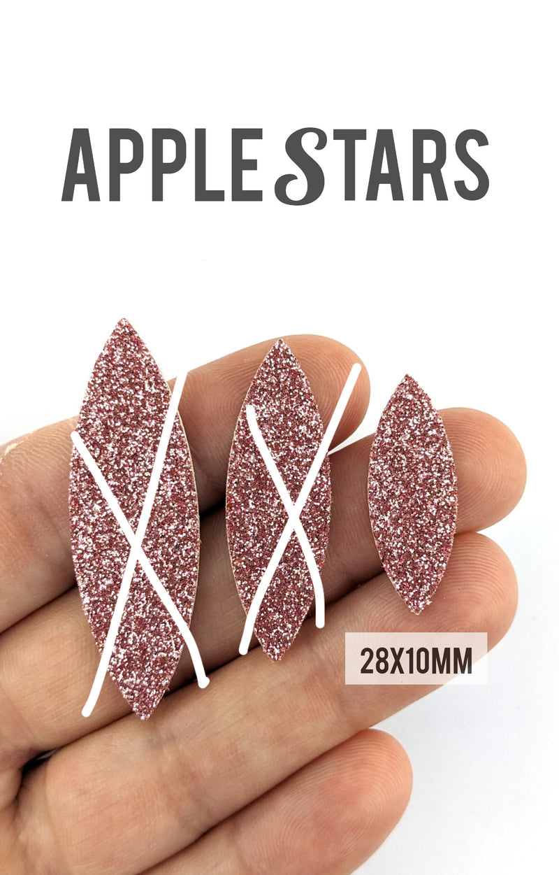 Navette 28x10mm AppleStars Or rose