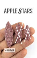 Navette AppleStars Or rose 48 x 15 mm