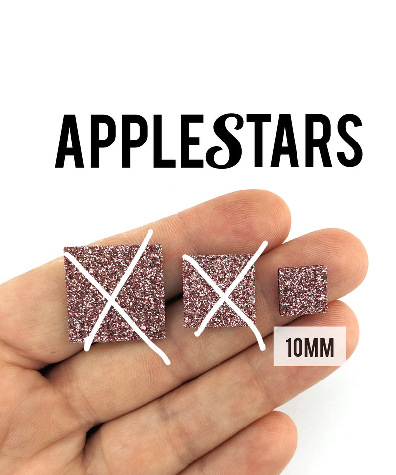 Carré AppleStars Or rose 10mm