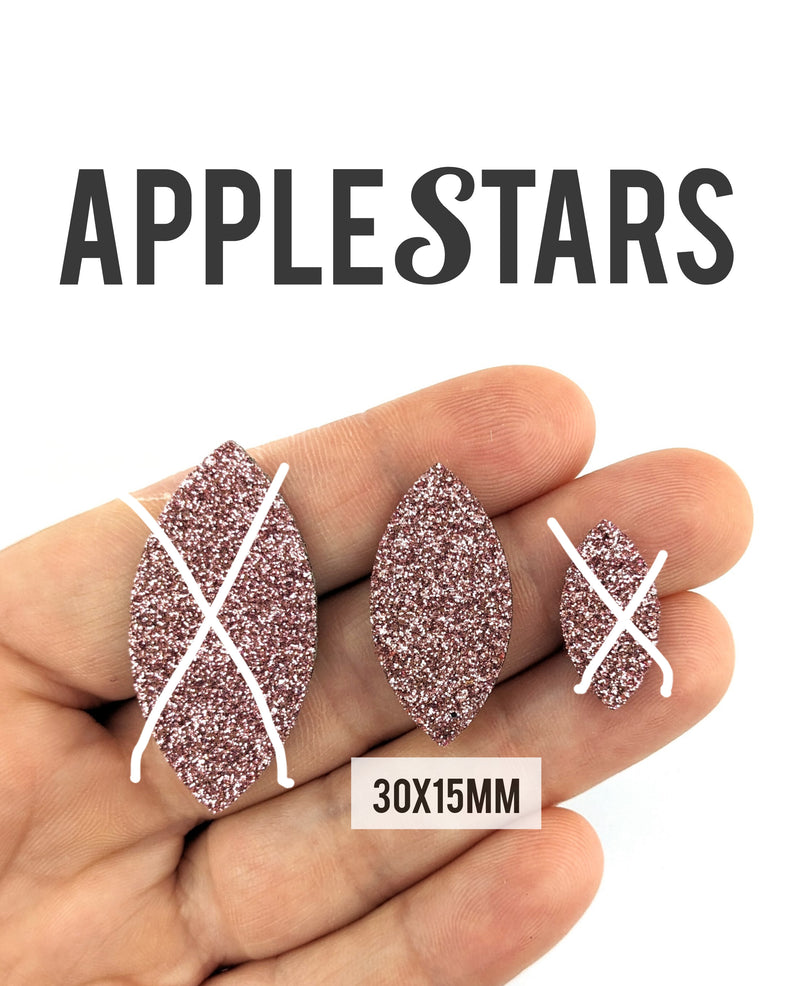 Feuille 30x15mm AppleStars Or rose