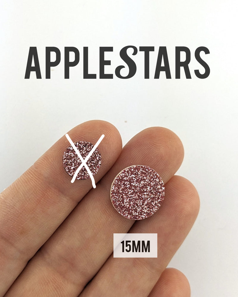 Rond AppleStars Or rose 15mm