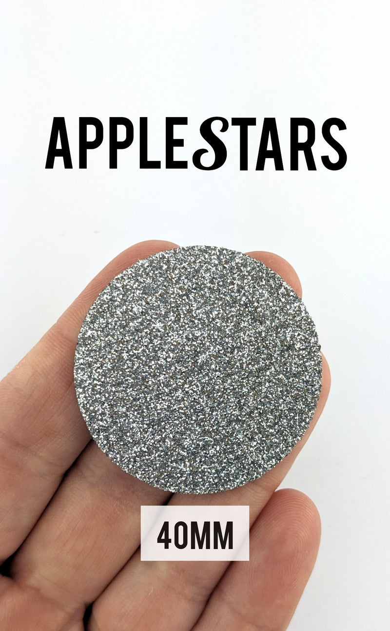 Rond AppleStars Argent 40mm