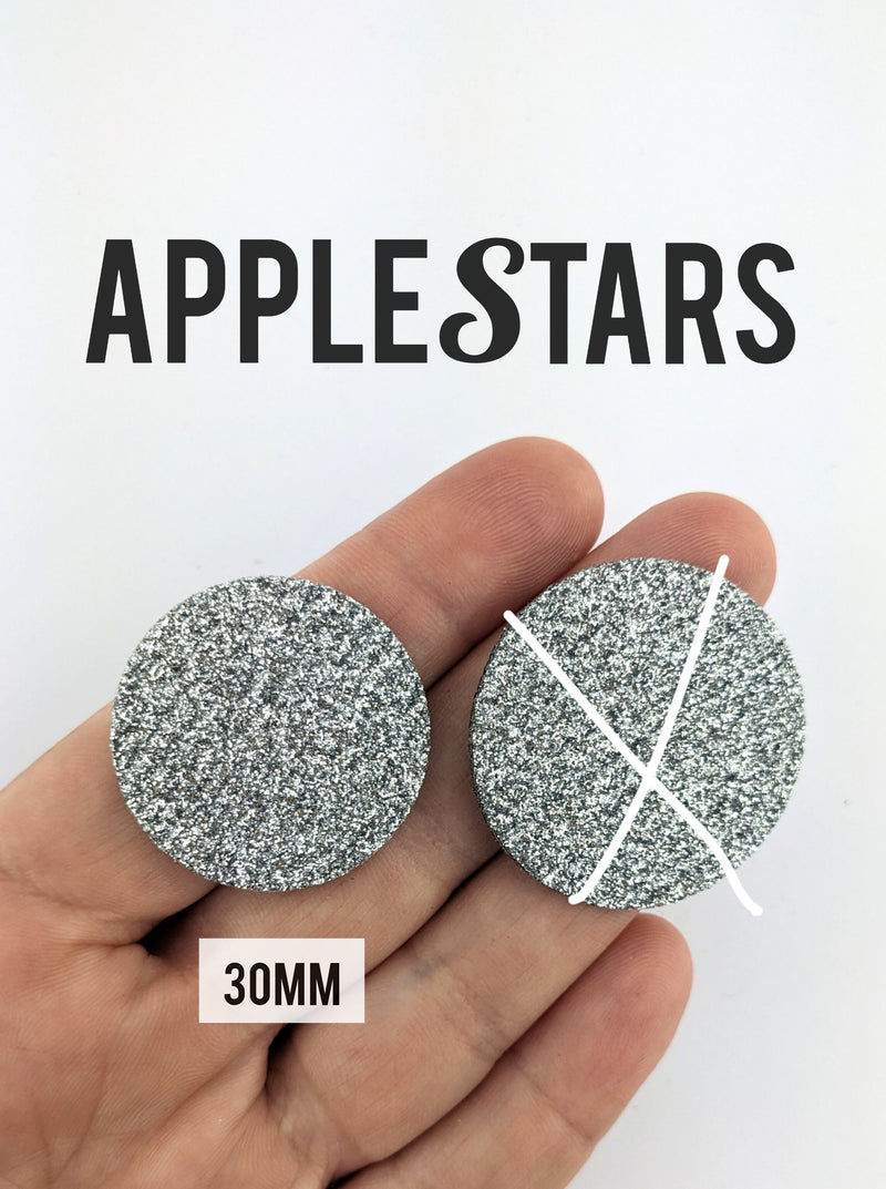 Rond AppleStars Argent 35mm