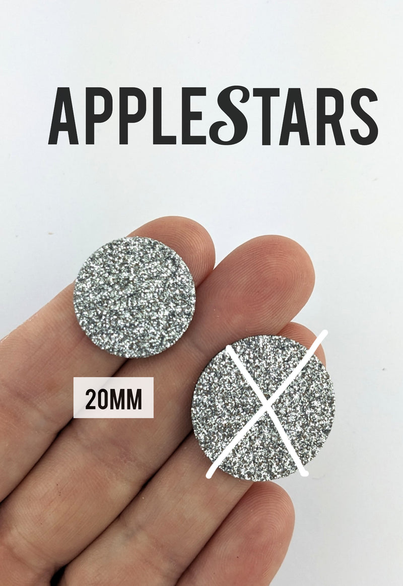Rond AppleStars Argent 20mm