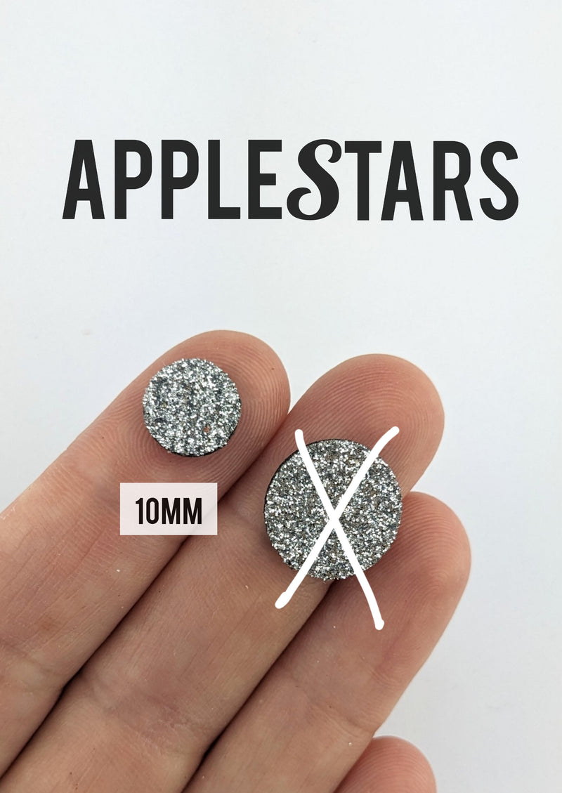 Rond AppleStars Argent 10mm