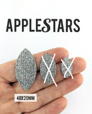 Feuille AppleStars Argent 40 x 20 mm