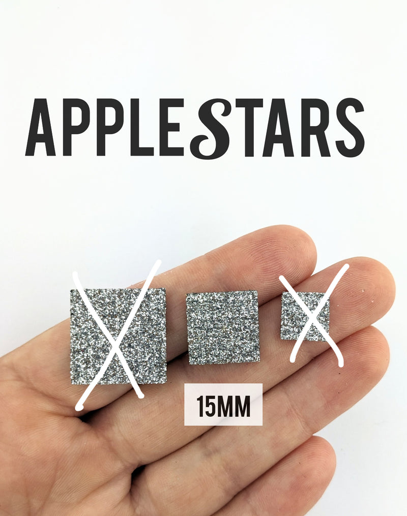 Carré AppleStars Argent 15mm