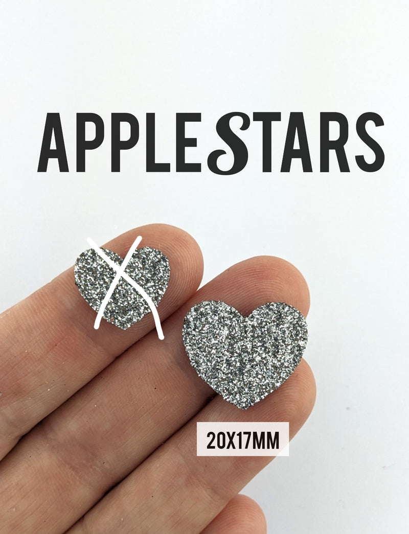 Coeur AppleStars Argent 20x17mm
