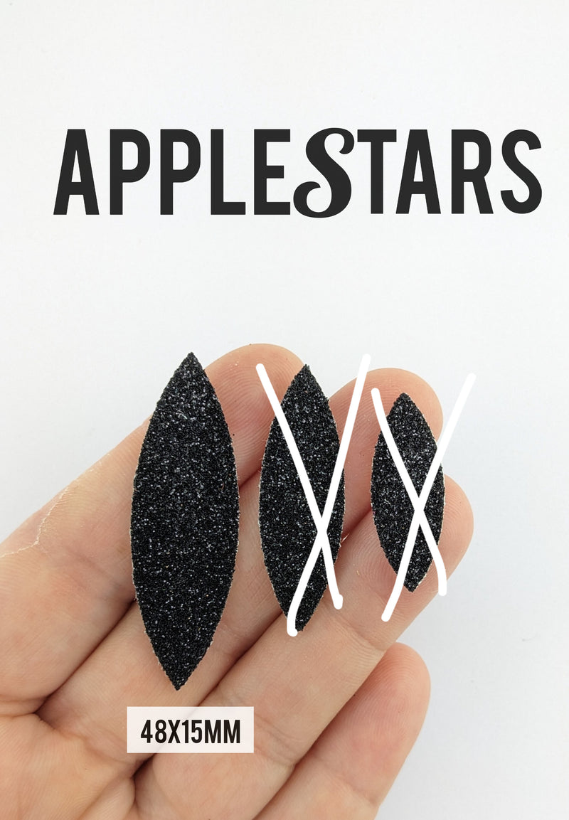 Navette 48x15mm AppleStars Noir