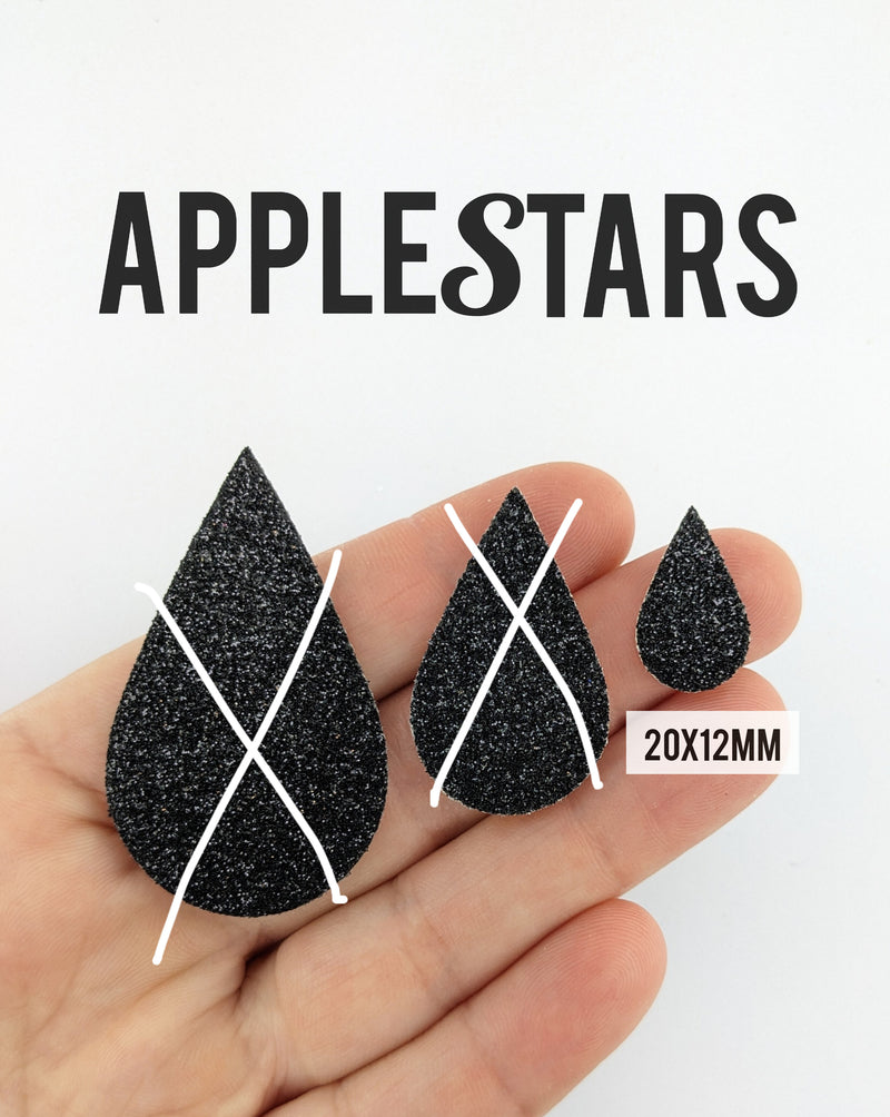 Goutte AppleStars Noir 20x12mm