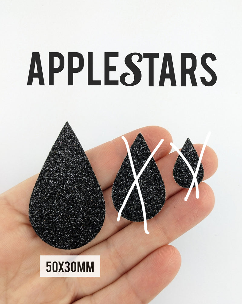Goutte AppleStars Noir 50x30mm