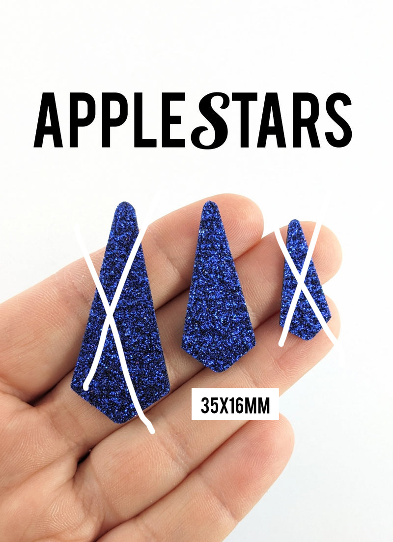 Pampille AppleStars Bleu 35x16mm