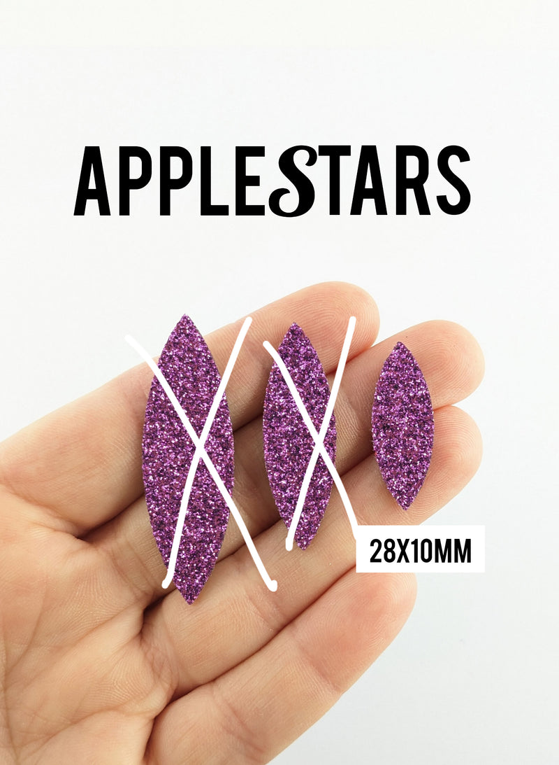 Navette 28x10mm AppleStars Violet