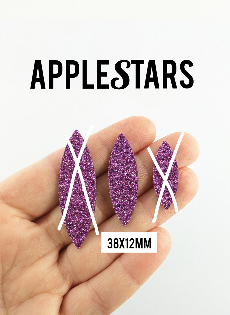 Navette 38x12mm AppleStars Violet