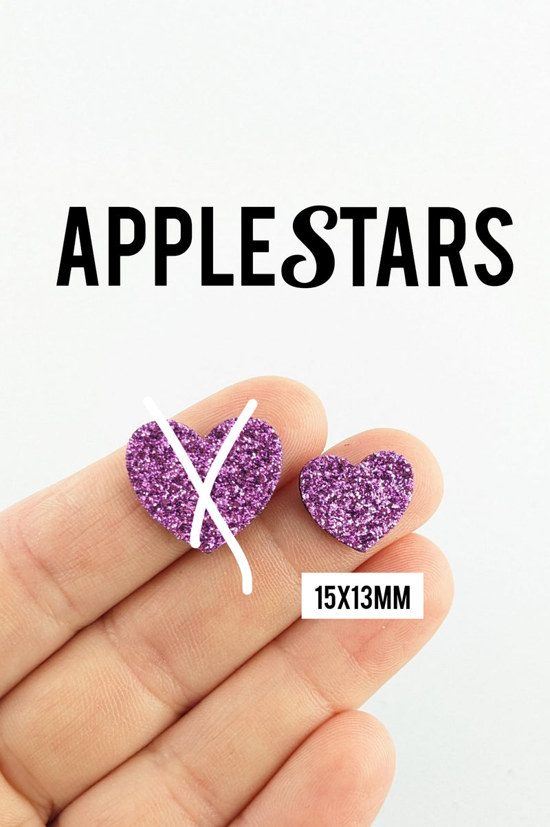 Coeur AppleStars Violet 15x13mm