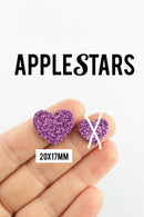 Coeur AppleStars Violet 20 x 17 mm