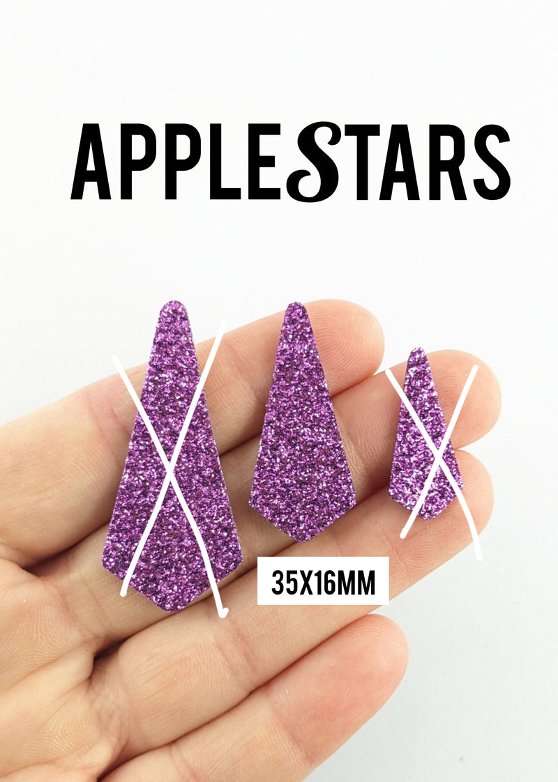 Pampille AppleStars Violet 35x16mm